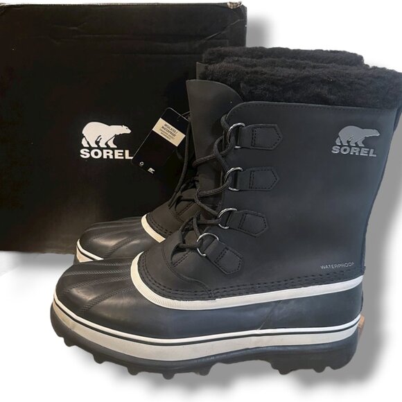 Sorel Caribou WP Insulated Men’s Size 11 Black Waterproof Winter Snow Boots - Picture 4 of 16